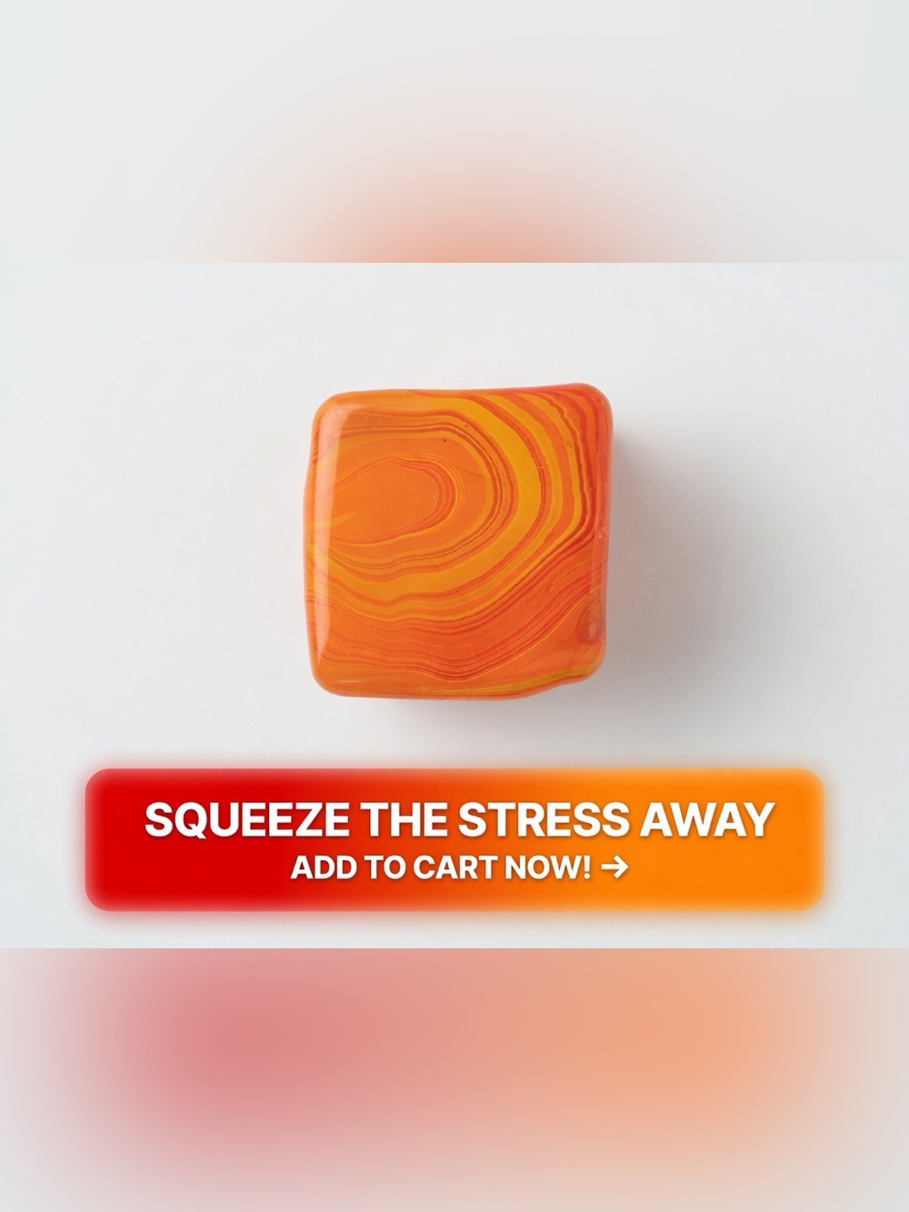 Orange Creamsicle Slow Rise Nice Cube TikTok Viral Anxiety Relief Stress Ball